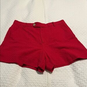 Draper James Vibrant Red High Waist Shorts